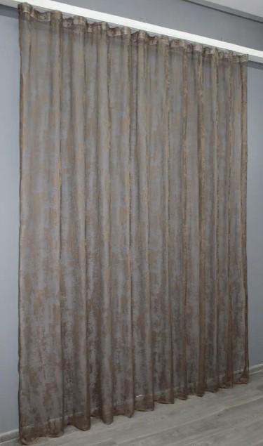 Тюль жаккард Мрамор Коричневый (1403т) - фото 5