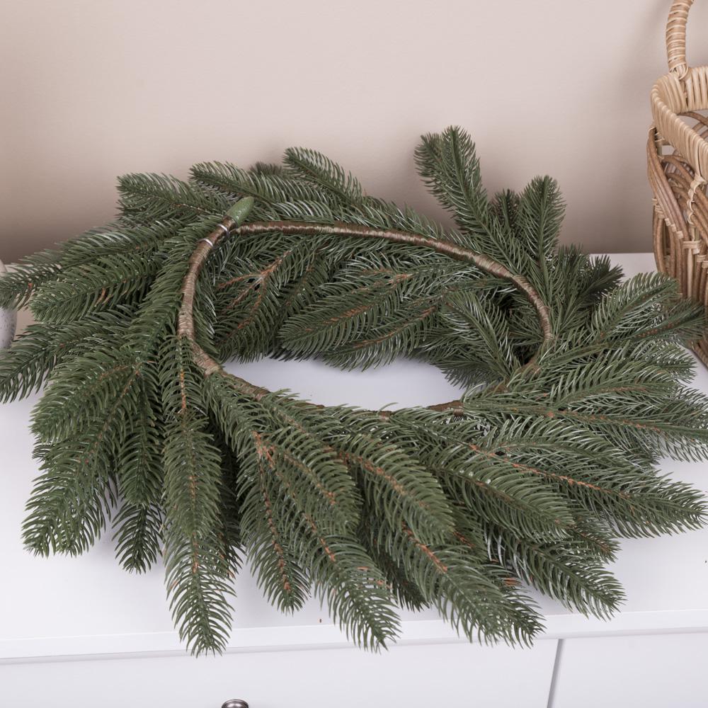 Вінок з ялини преміум 45 см Зелений (3921-1) - фото 2 Вінок з ялини преміум 45 см Зелений (3921-1) - фото 2