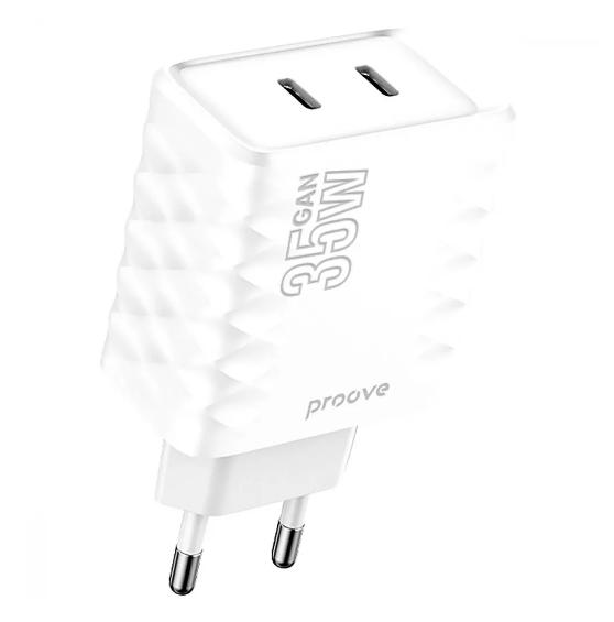 Зарядное устройство Proove Speed Surge Gan 35W Type-C/Type-C White (WCSS30020002) Зарядное устройство Proove Speed Surge Gan 35W Type-C/Type-C White (WCSS30020002)