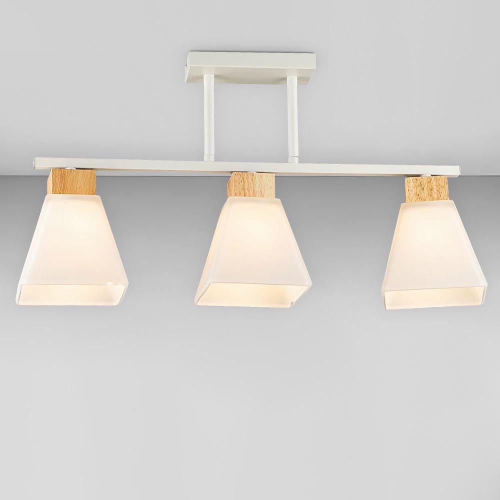 Люстра потолочная Light House SRS-20399/3 плафоны белые Белый/Дерево
