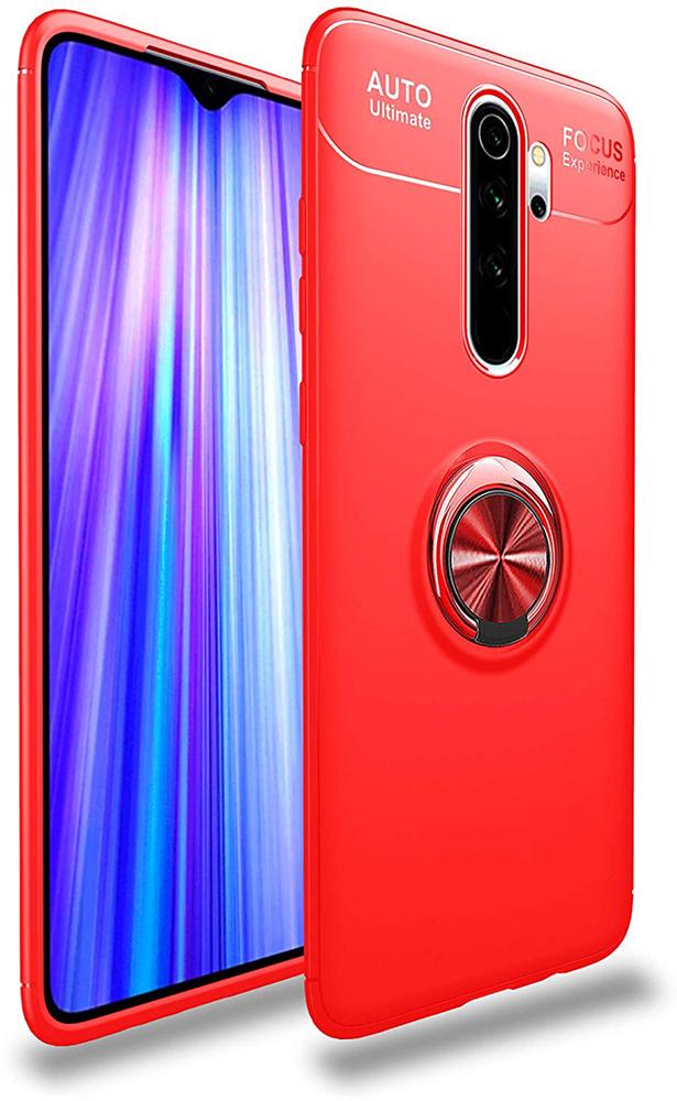 Чехол с кольцом Auto Focus для Xiaomi Redmi Note 8 Pro Red (10395-2D)