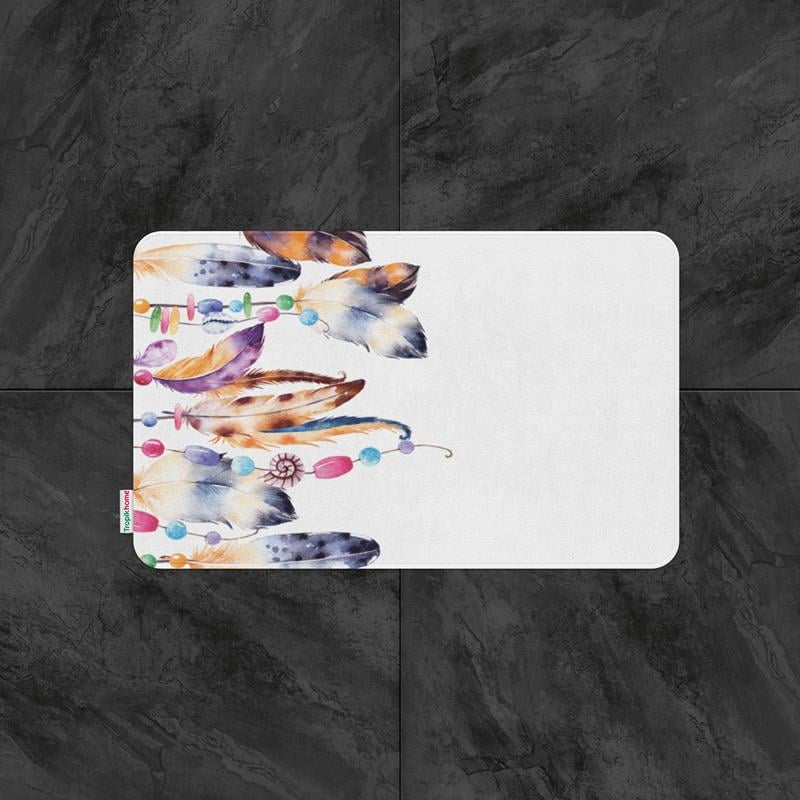 Коврик для ванной комнаты Tabe Feathers 60х100 см Разноцветный (343952)