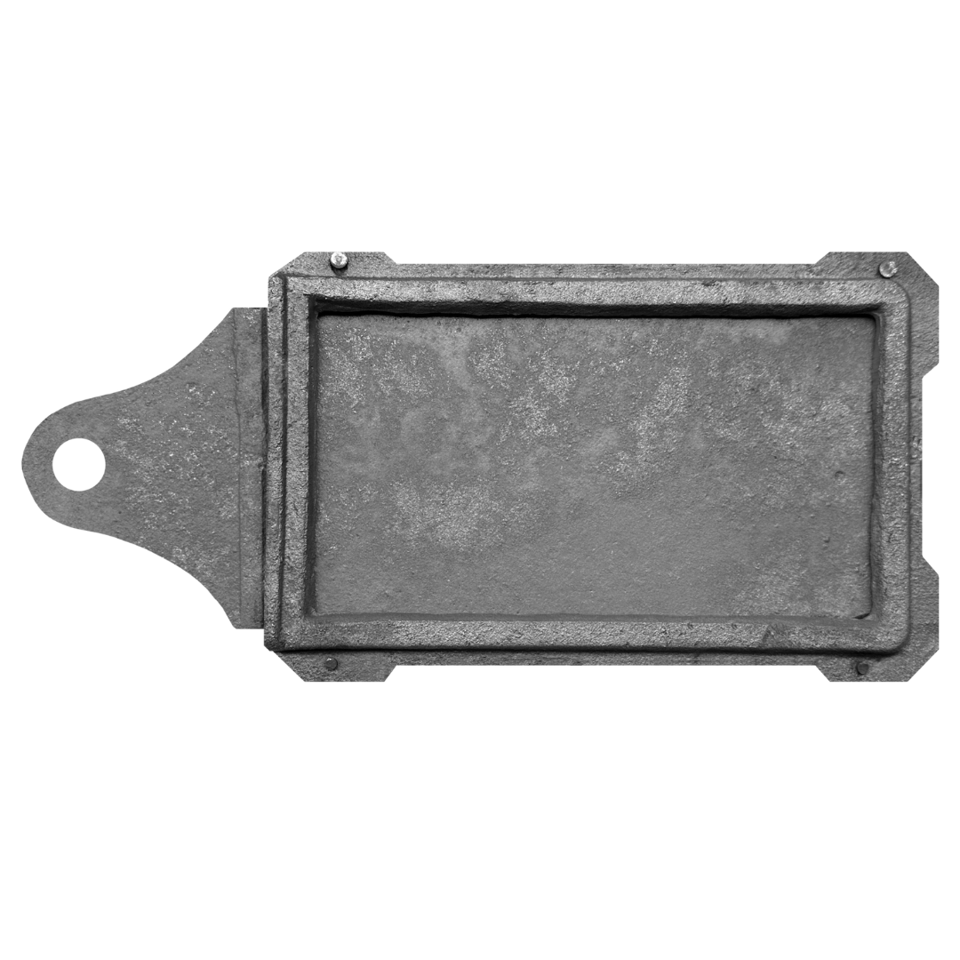 Задвижка шиберная чугунная для печи ГЛВТ средняя 380x180 мм