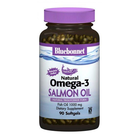 Жир лосося Bluebonnet Nutrition Natural Omega-3 Salmon Oil 1000 мг 90 Softgels