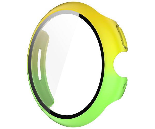 Чехол с защитным стеклом Protective Cover with Glass для Google Pixel Watch 3 45 мм Желтый/Зеленый