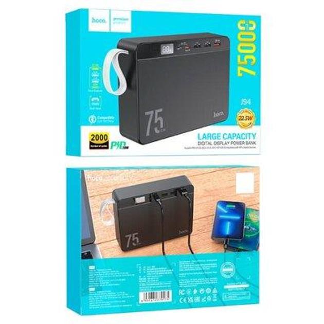 Повербанк Hoco J94 22,5W 75000 mAh (2342693354) - фото 2