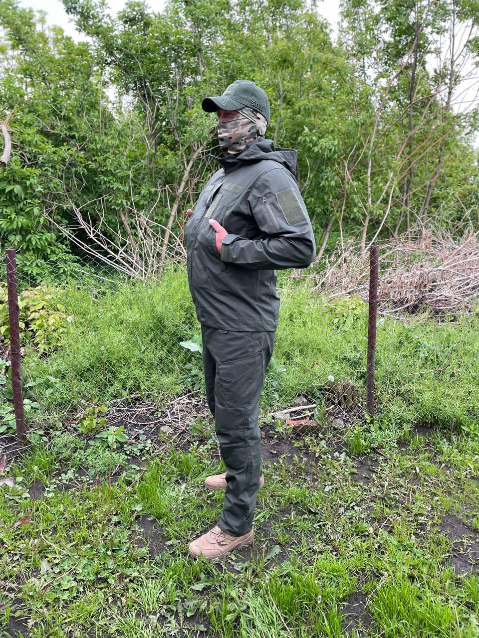 Комплект одежды 4в1 куртка/штаны/футболка/бейсболка M Олива (0971-M) - фото 2