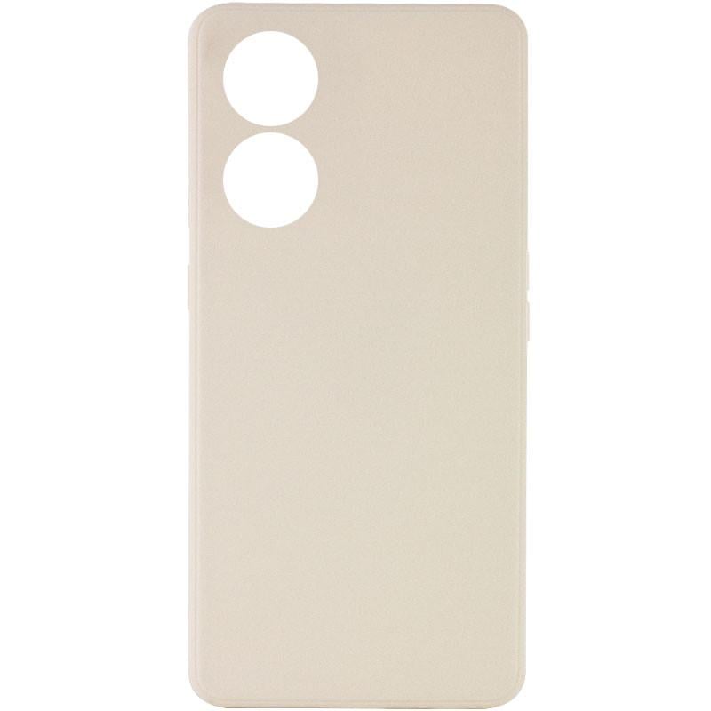 Противоударный силиконовый чехол Candy Full Camera для Oppo Reno 8 T 4G Бежевый / Antigue White