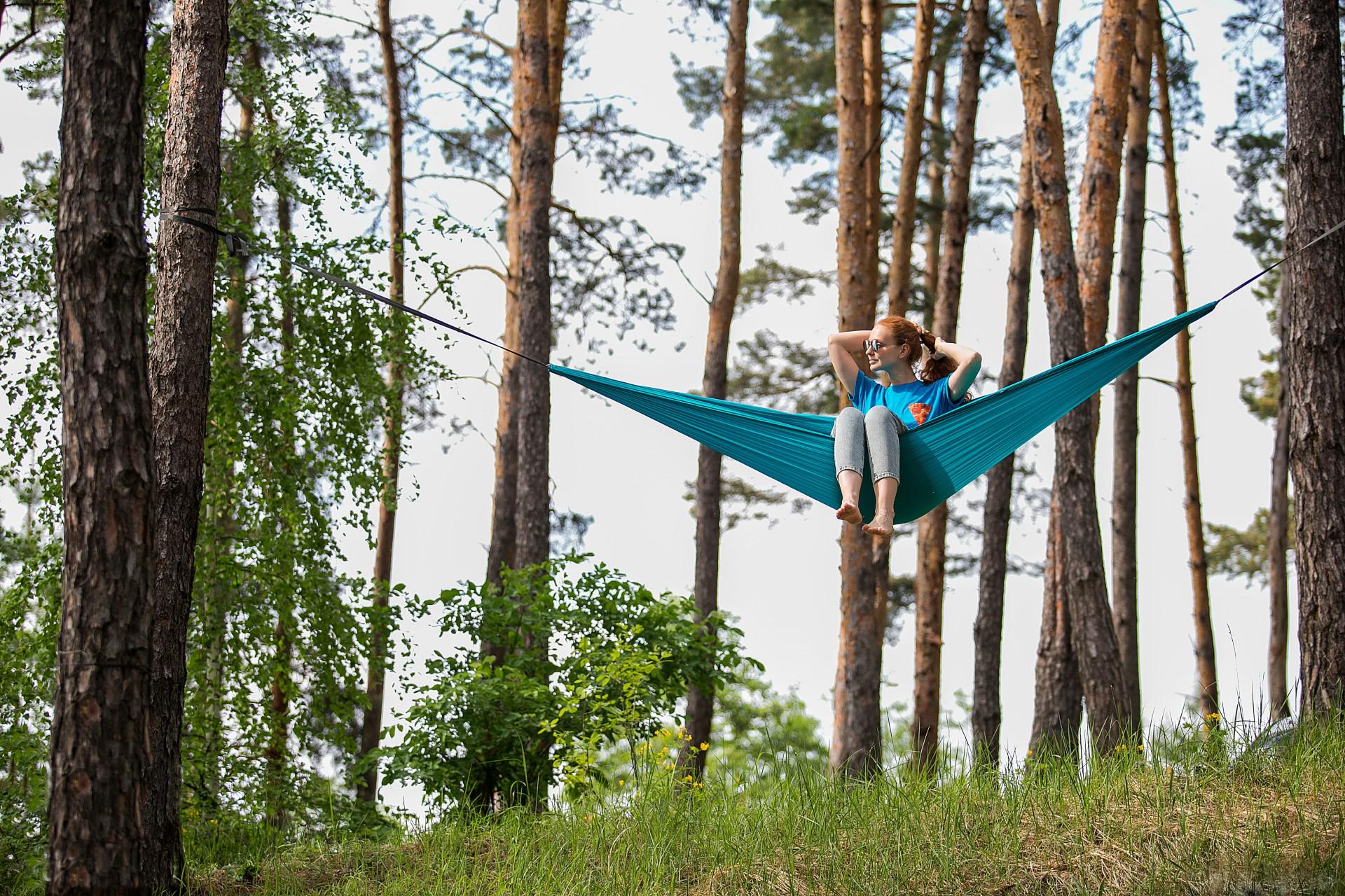 Гамак подвесной двухместный/туристический Air с чехлом и креплениями 300х140 на 200 кг Темно-синий - фото 4 Гамак подвесной двухместный/туристический Air с чехлом и креплениями 300х140 на 200 кг Темно-синий - фото 4