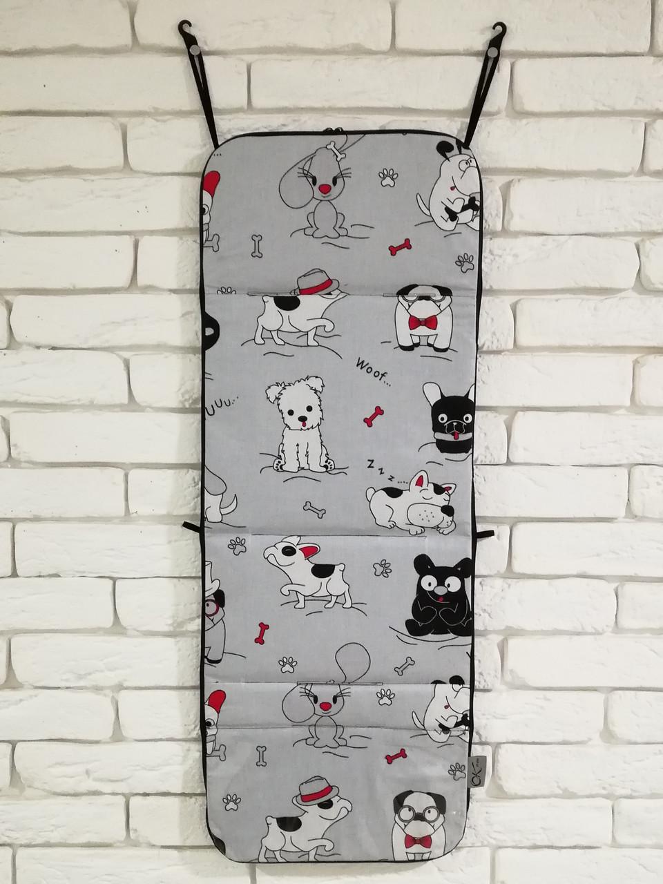 Матрас в коляску Ok Style Собачки кокос Красный