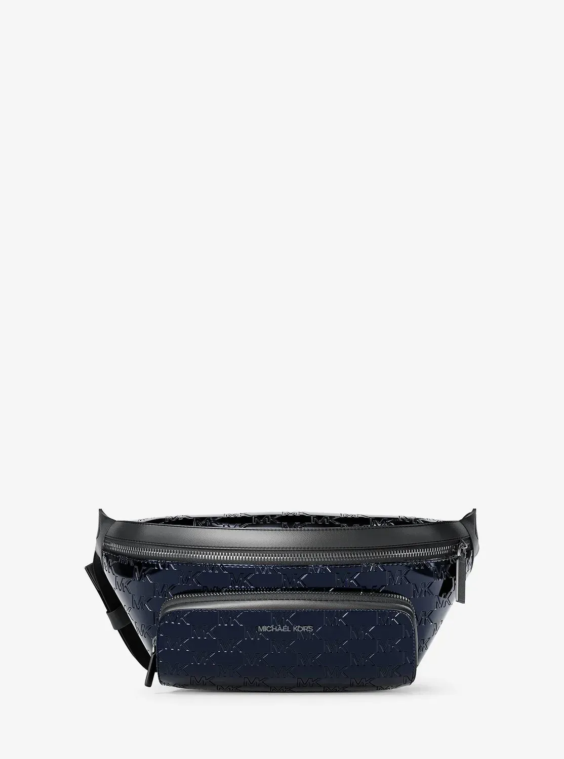 Сумка бананка чоловіча Michael Kors Cooper Medium Metallic Logo Debossed Utility Sling Pack Navy (34770237)