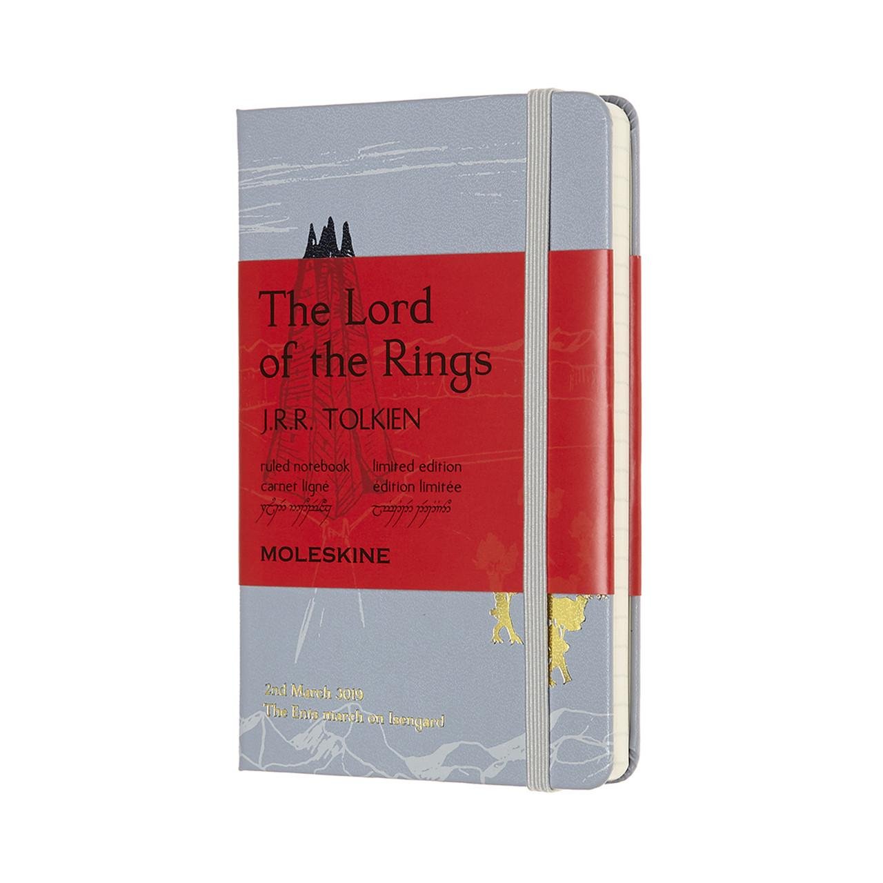 Блокнот Moleskine Limited Lord of the Rings карманный 9х14 см 192 страницы в линейку Серый