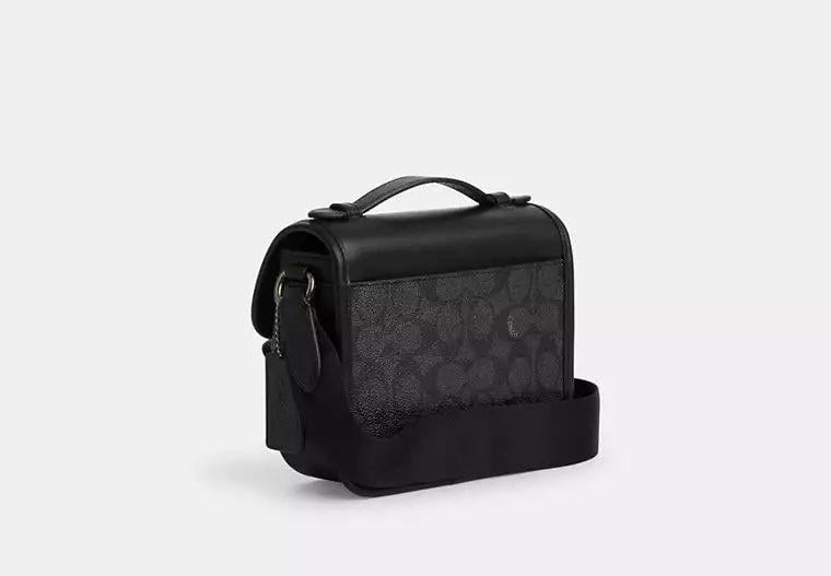 ᐉ Сумка кожаная Coach Racer Crossbody Bag In Signature Canvas