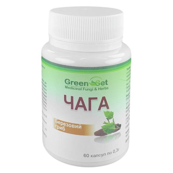 Комплекс грибной Green Set Чага Березовый гриб 60 капс. (000023991) Комплекс грибной Green Set Чага Березовый гриб 60 капс. (000023991)