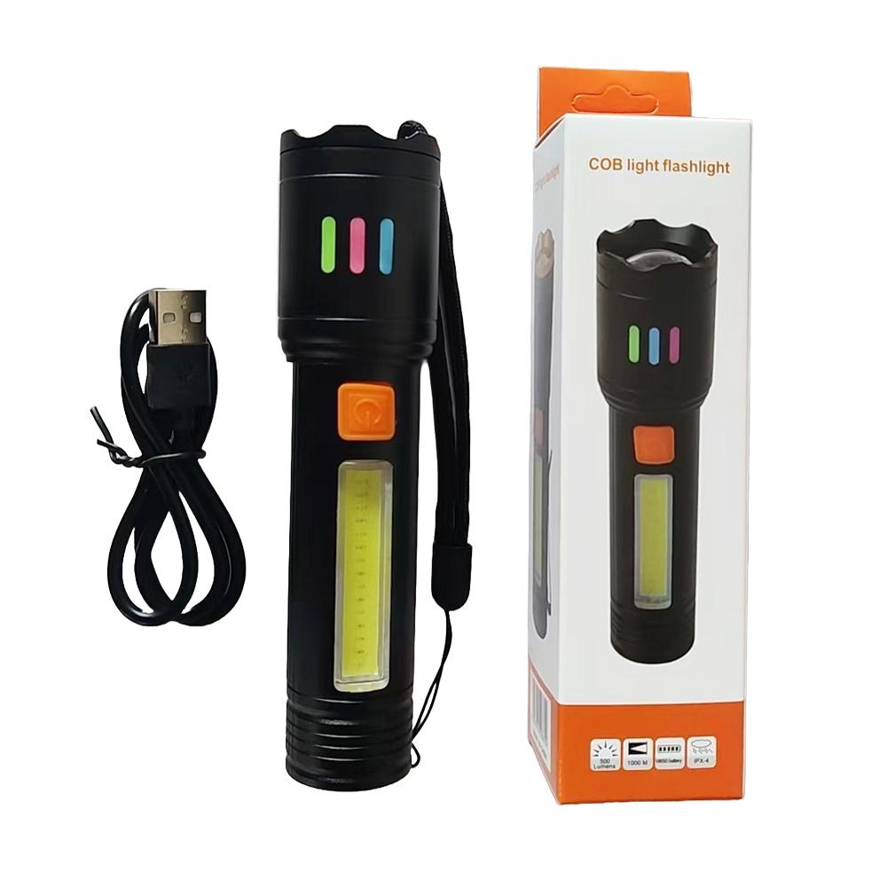 Фонарь NIGHT VISION FLUORESCENCE GT-505-TG/COB Zoom/500lm/USB-C Black (f41b3b0e)