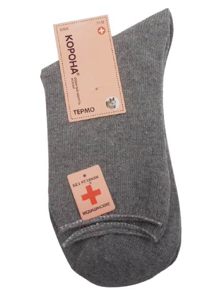 Носки женские с собачьей шерсти Корона 2608 без резинки р. 37-42 Светло-серый (1483409531) Носки женские с собачьей шерсти Корона 2608 без резинки р. 37-42 Светло-серый (1483409531)