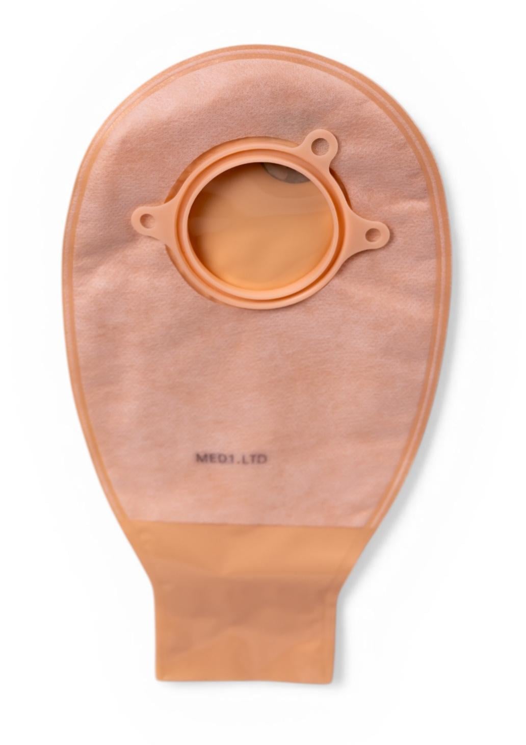 Калоприемник двухкомпонентный открытого типа с фильтром и пластиковым зажимом/вырез 60 мм (MED1-OS05-60)