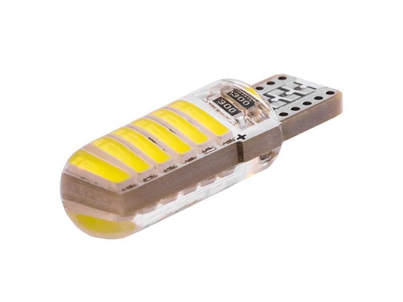 Автолампа светодиодная S T10 W5W 12 В SMD7014-12led Белый (3305)