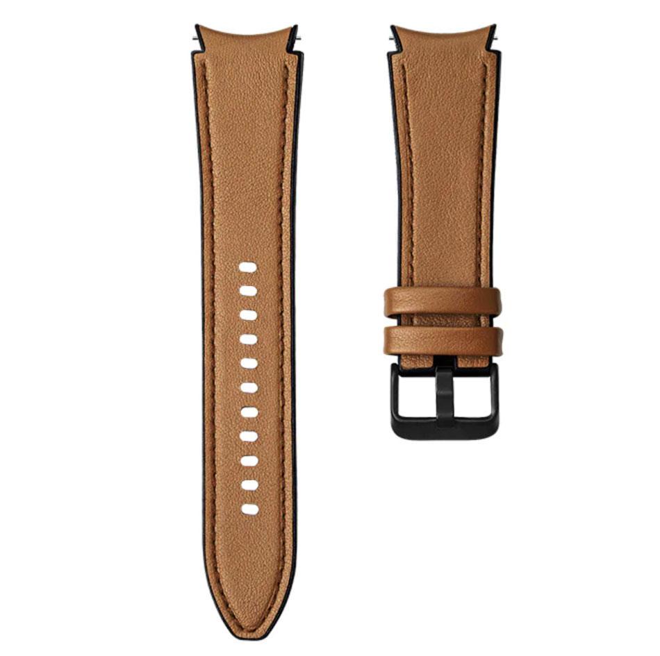 Ремешок Primolux Leather Silicone для часов Samsung Galaxy Watch 4 Classic 42 мм SM-R880 Brown (1521732921)