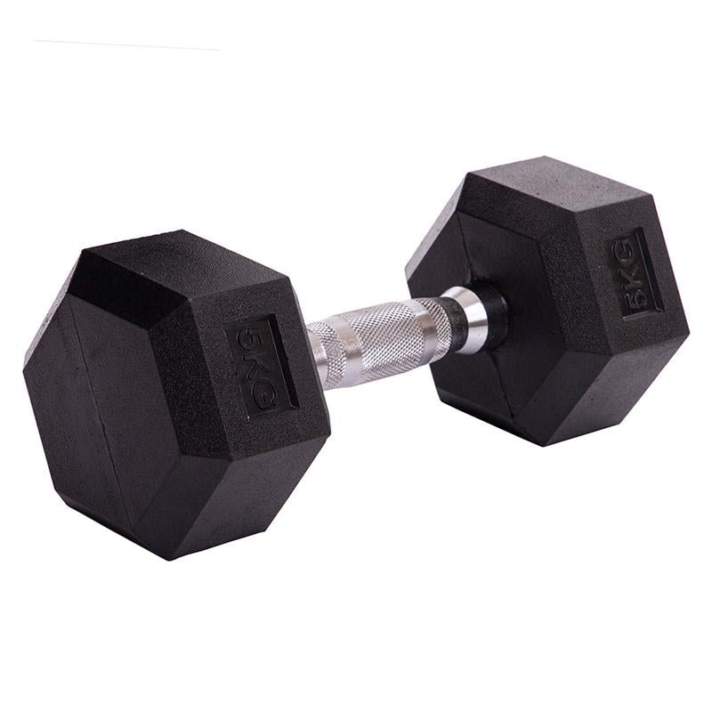 Гантель цельная SC-80075 шестигранная 5 кг Черная (56508166) - фото 1 Гантель цельная SC-80075 шестигранная 5 кг Черная (56508166) - фото 1