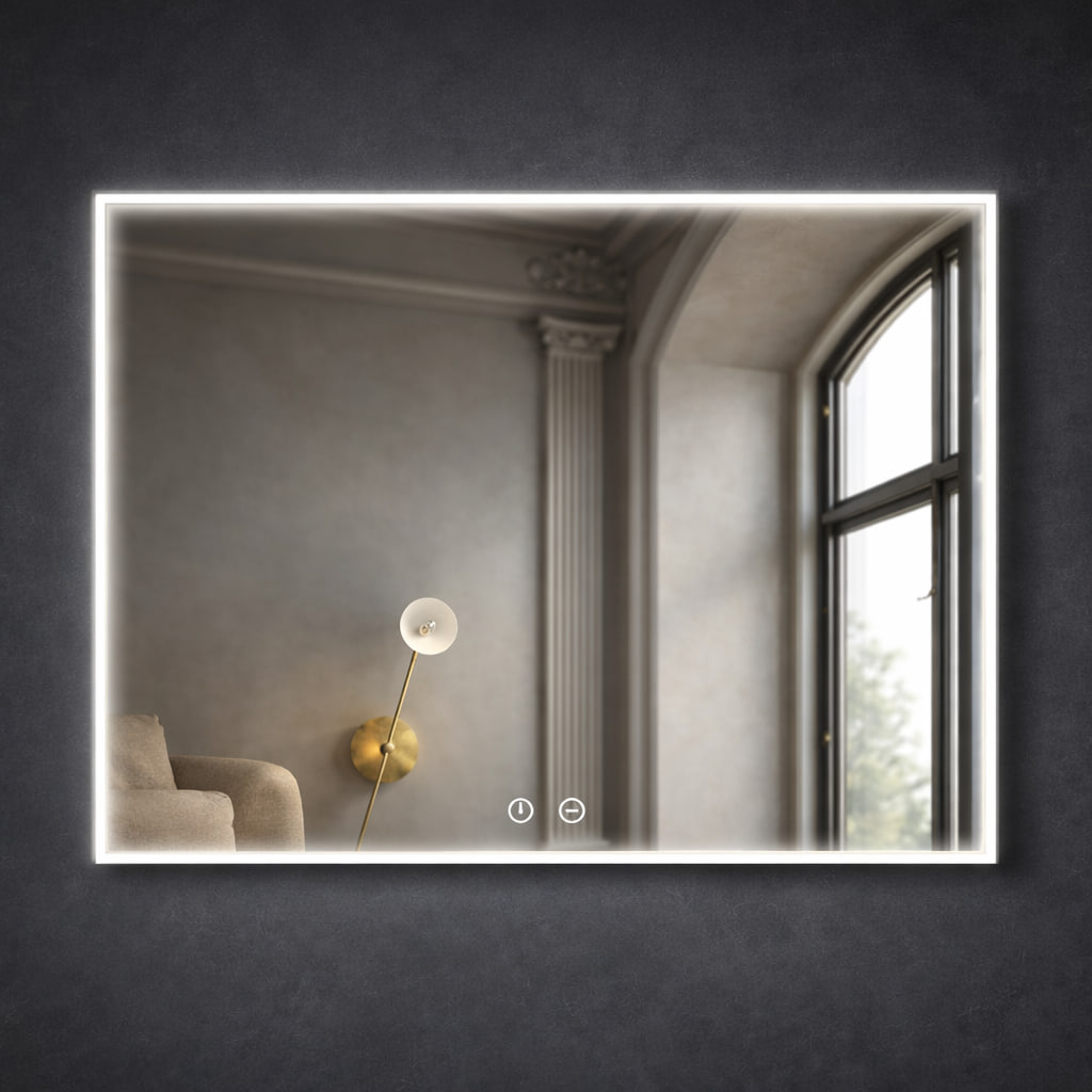 Зеркало для ванной комнаты прямоугольное Insana LED J-317 сенсорное с LED-подсветкой 80х60/60х80 см (А0060852)