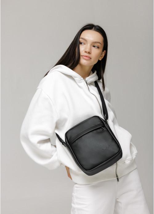Женская сумка-мессенджер Sambag через плечо из экокожи Черный (907023719)
