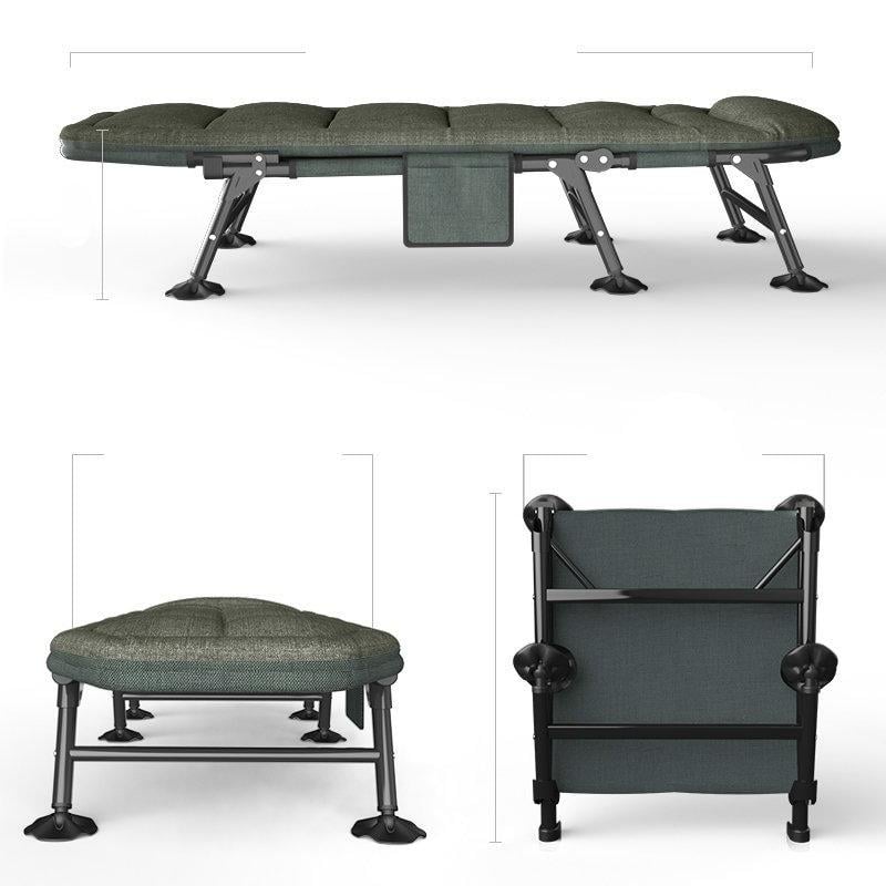 Кровать-шезлонг раскладная WCG FB-S17 150 кг матрас/подушка 5 положений 6 ножек Зеленый - фото 2 Кровать-шезлонг раскладная WCG FB-S17 150 кг матрас/подушка 5 положений 6 ножек Зеленый - фото 2