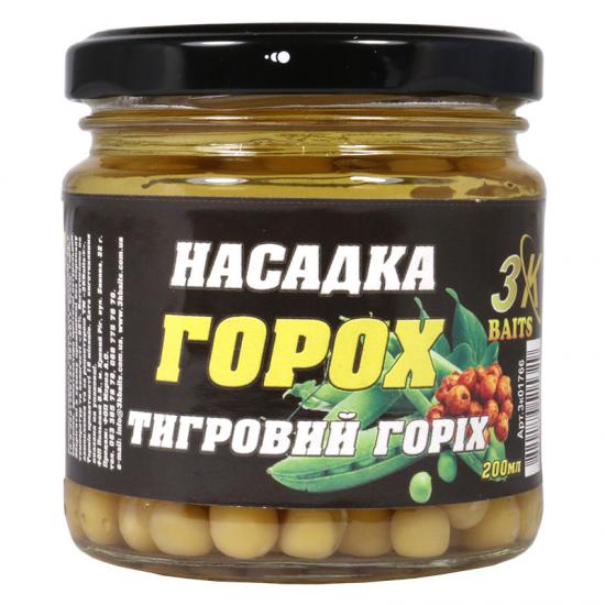 Насадка 3KBaits Горох Premium Тигровый орех 200 мл (3KB1669) - фото 1 Насадка 3KBaits Горох Premium Тигровый орех 200 мл (3KB1669) - фото 1