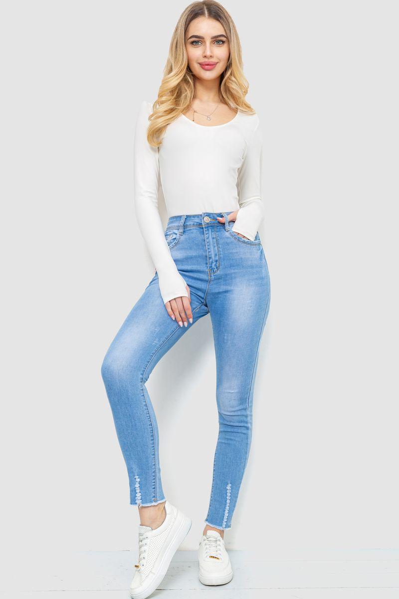 Джинсы женские с потертостями Ager 214R1530 р. 28 Голубой (65f2d47da4b9607aef04f33d) - фото 2