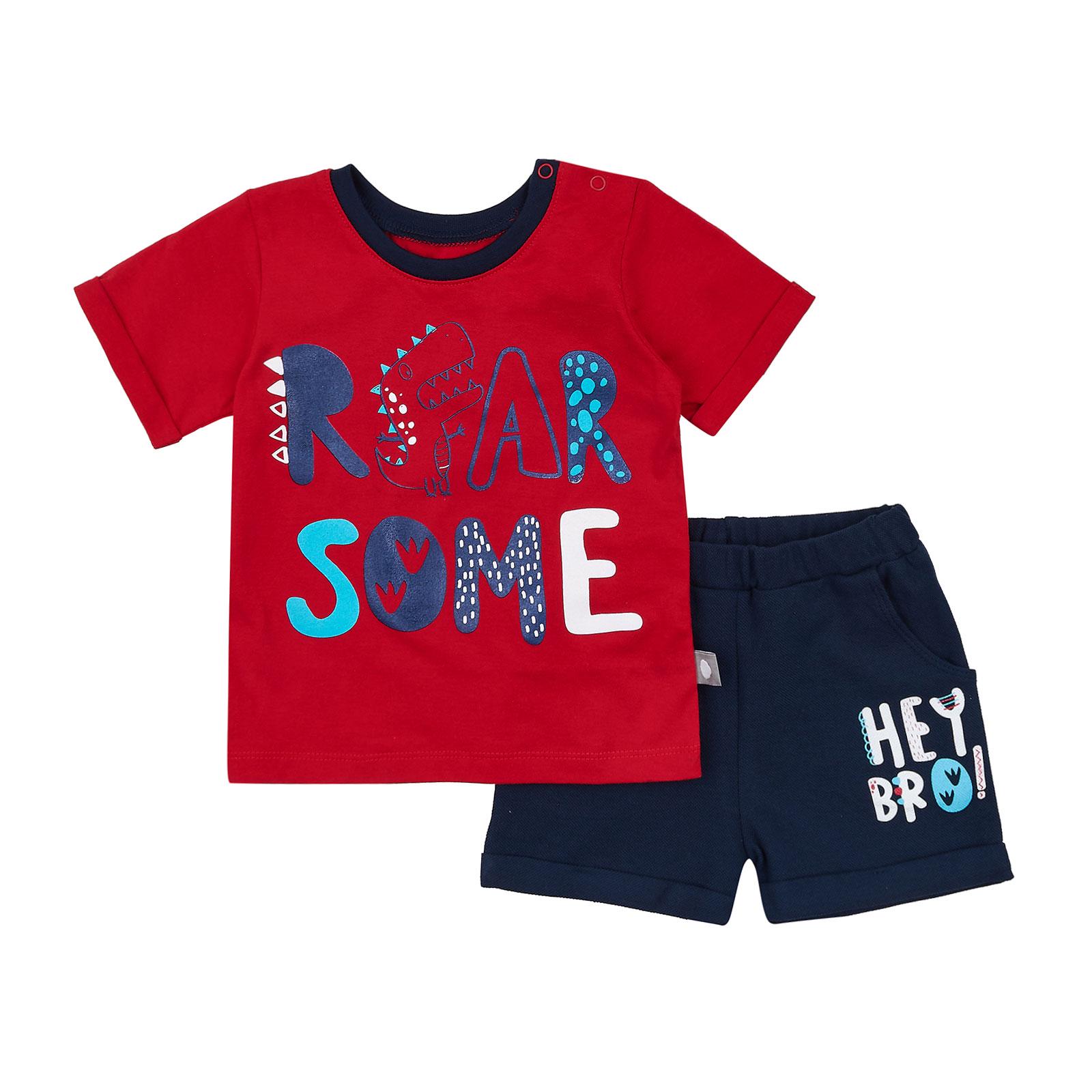 Комплект Ляля из футболки и шорт р. 74 Красный (К3КЛ012)