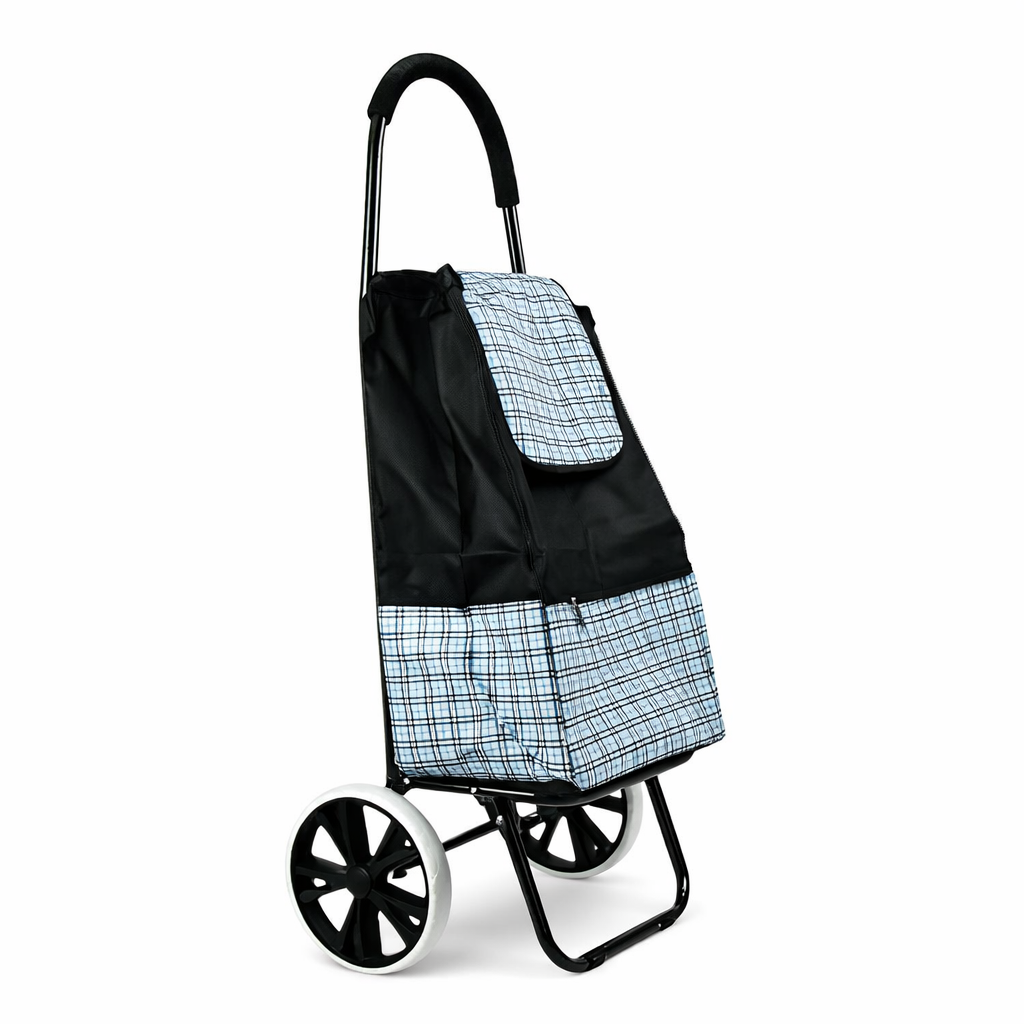 Сумка на колесах Stenson MH-5285 98х44х30 см Черный с голубым (23941013)