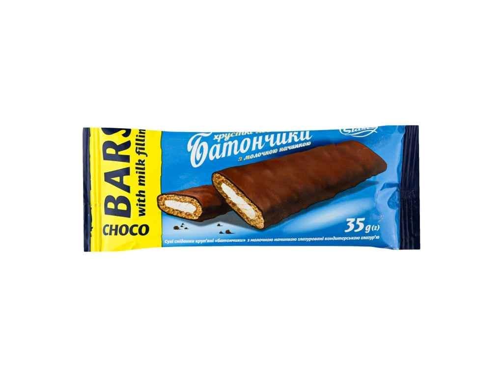 Батончик Slasti с молочной начинкой в темной глазури 35 г (865750)