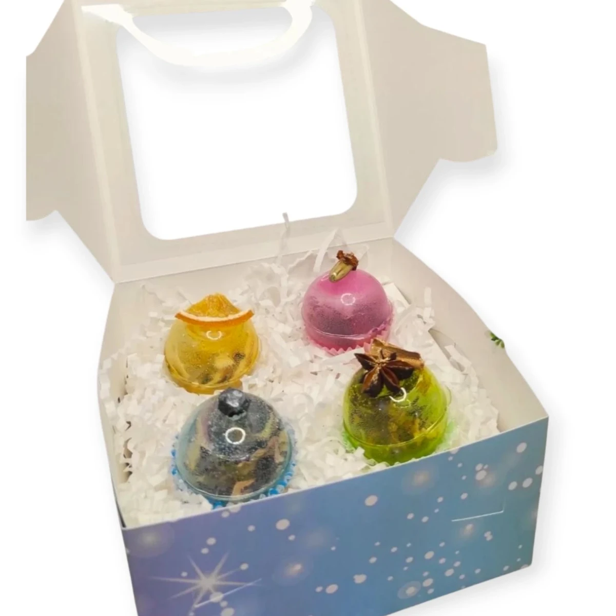 Подарочный набор с чайными бомбочками 4 шт. (28957310)