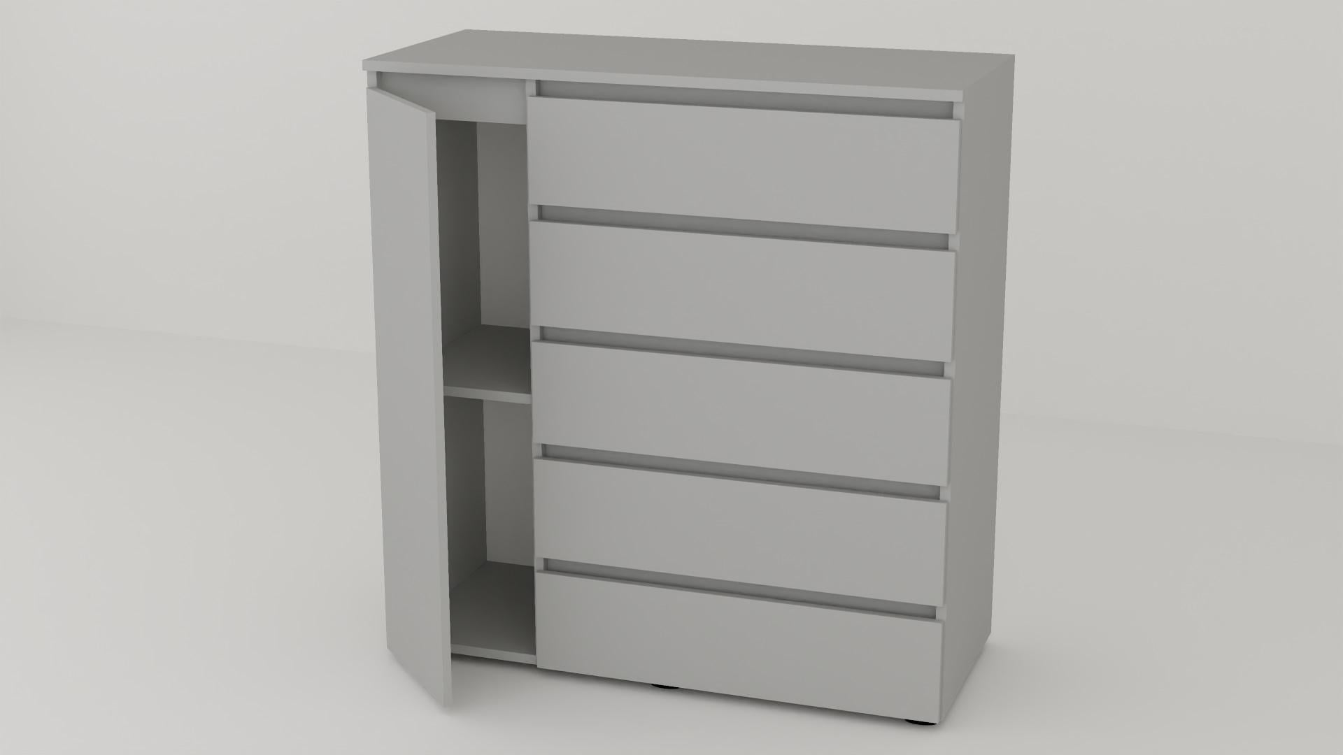 Комод Алекса СН-15/50 105х50х111 см Серый