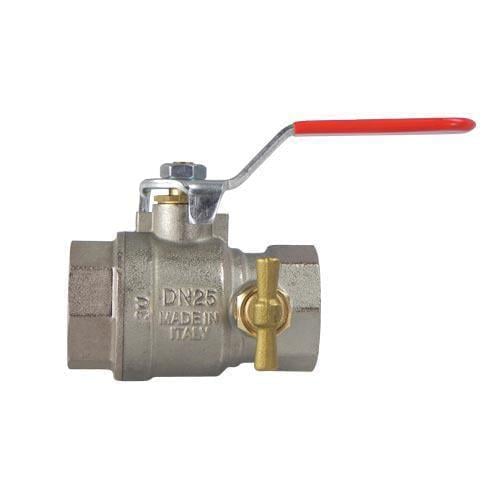 Кран прямой IVR 3/4" со спускником (A06807PN)