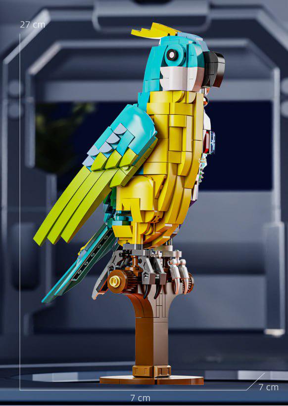 Конструктор Parrot Папуга на підставці механічний двосторонній (13052) - фото 6 Конструктор Parrot Папуга на підставці механічний двосторонній (13052) - фото 6