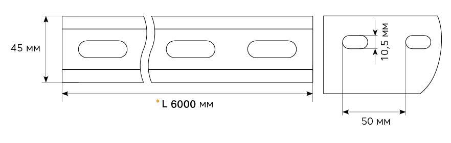 Профіль монтажний Kripter 3D 45x60x2 мм (17456020) - фото 2 Профіль монтажний Kripter 3D 45x60x2 мм (17456020) - фото 2