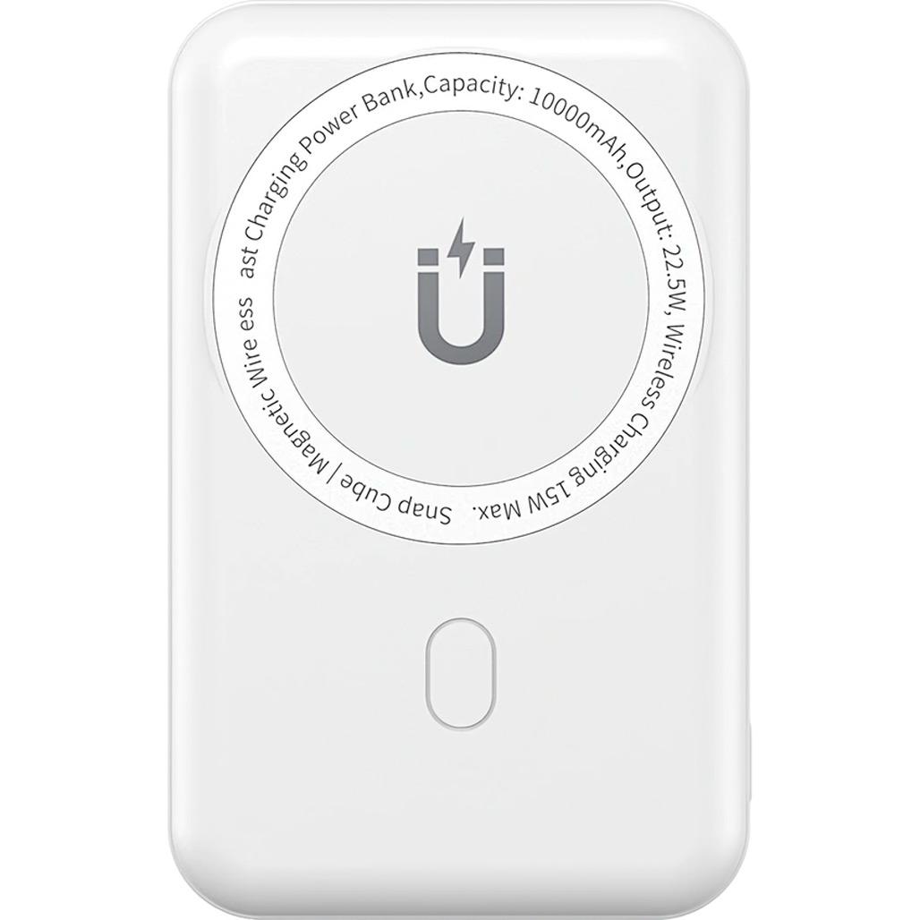Внешний аккумулятор WiWU Snap Cube Magnetic Wireless Charger 10000 mAh White (6973218947020)