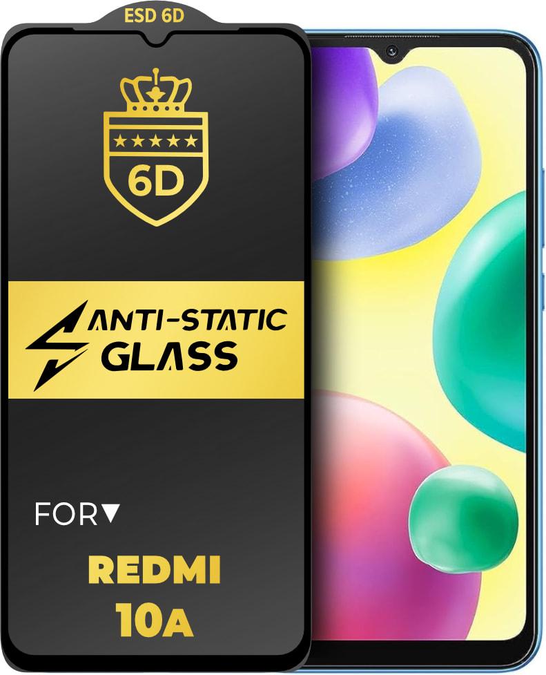 Скло захисне 6D Anti-Static Xiaomi Redmi 10A Glass Shield (34207)