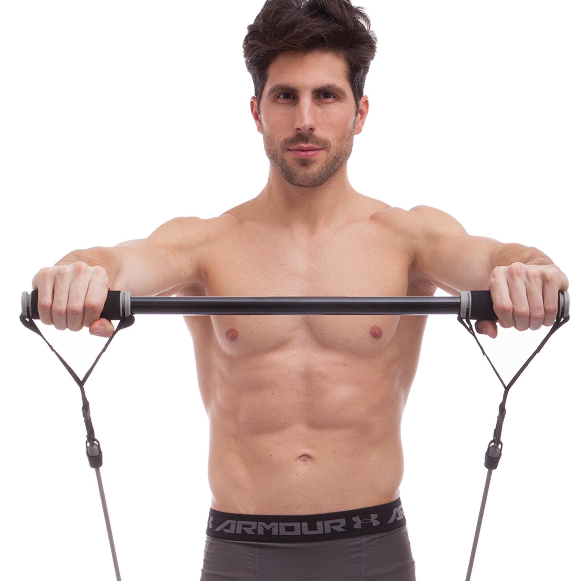 Палка гимнастическая PRO-SUPRA DOOR GYM SET с эспандерами и креплением на дверь (FI-501A)