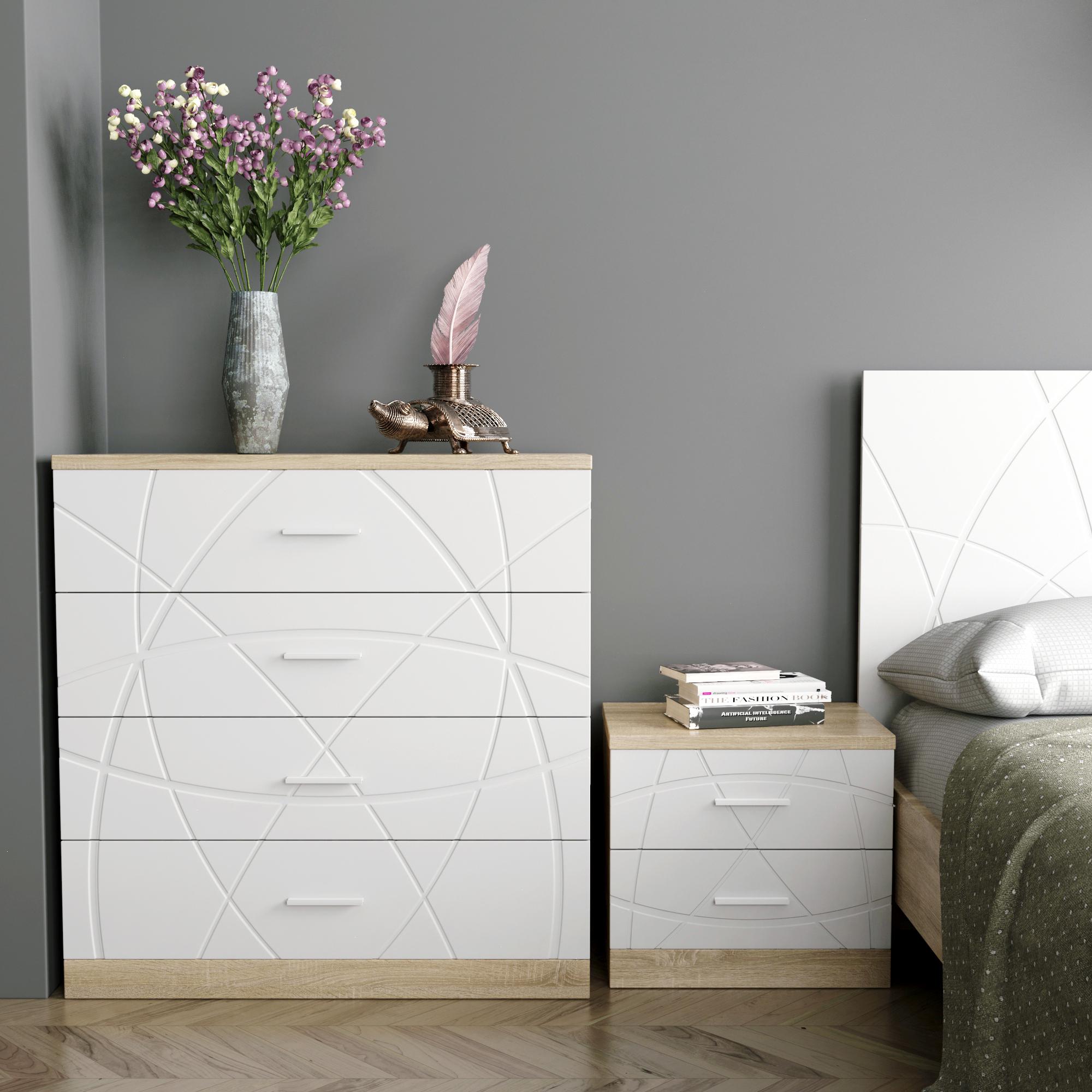 Тумба Art in Head Loretto 502x450x340 мм Дуб сонома/Білий супермат (107120101) - фото 4 Тумба Art in Head Loretto 502x450x340 мм Дуб сонома/Білий супермат (107120101) - фото 4