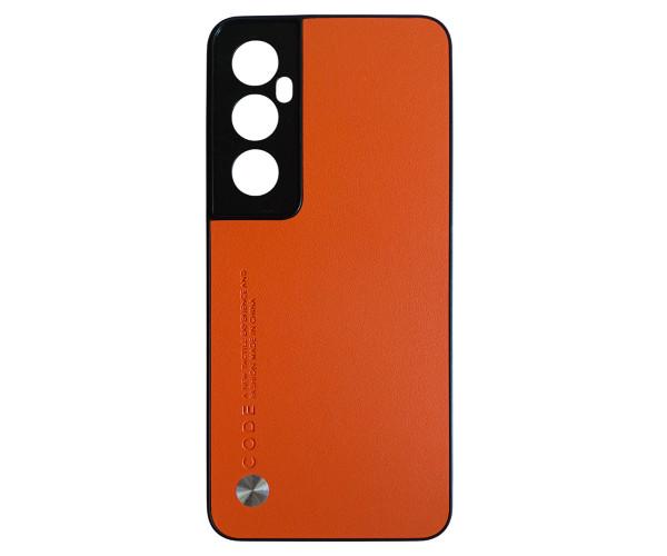 Кожаный чехол - накладка CODE Tactile Experience для Realme C65 4G Оранжевый