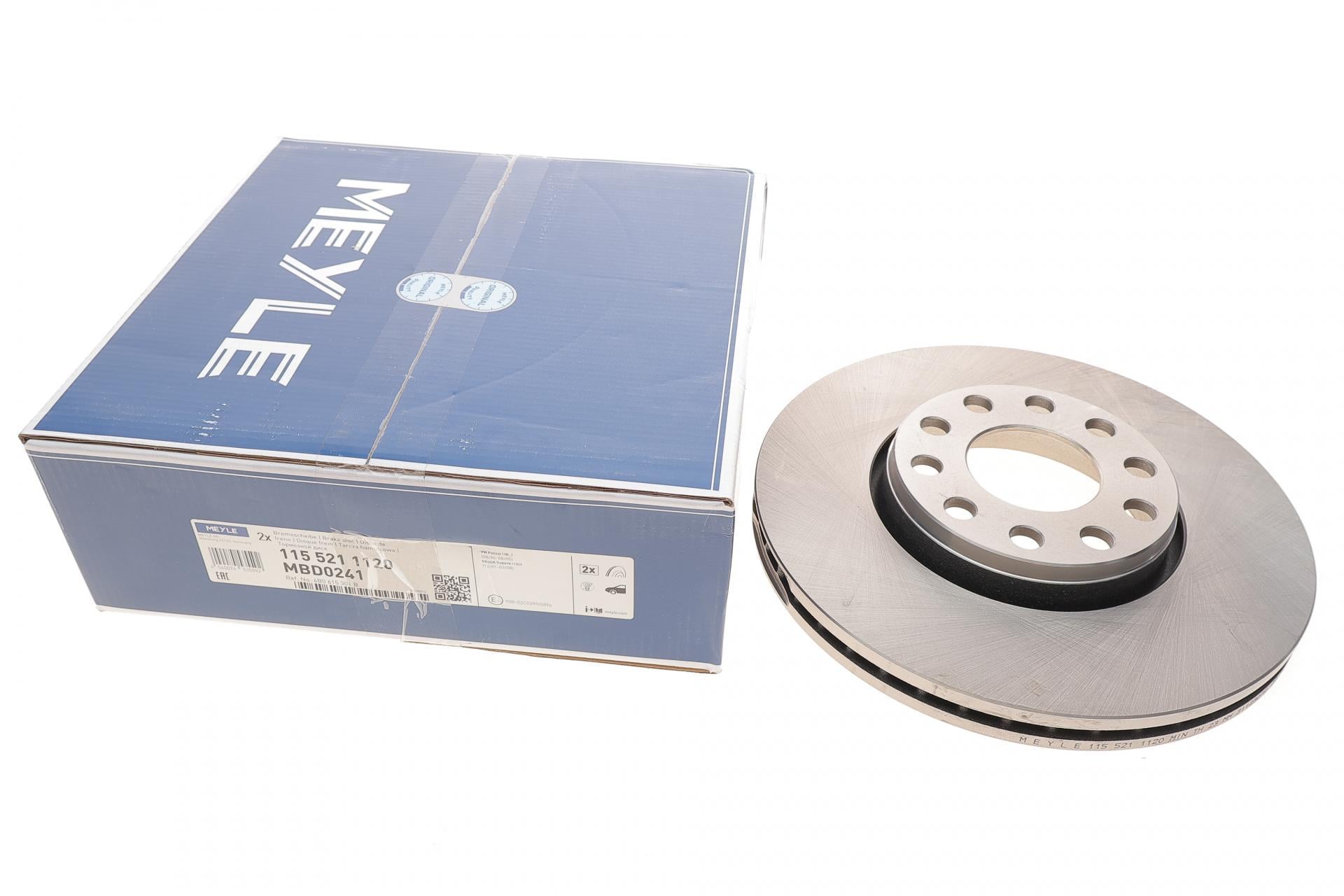 Диск гальмівний передній Meyle Audi 100/A4/A6/Skoda SuperB I/VW Passat 1.6-3.0 90-13 288x25 мм (115 521 1120 MEYLE)