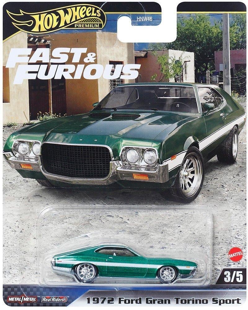 Игрушечная машинка Hot Wheels Premium 1972 Ford Gran Torino Sport 2024 Fast & Furious 3/5 (HYP72)