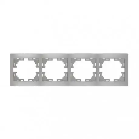 Рамка чотиримісна горизонтальна MIRA метал Сірий авок (00000003161)
