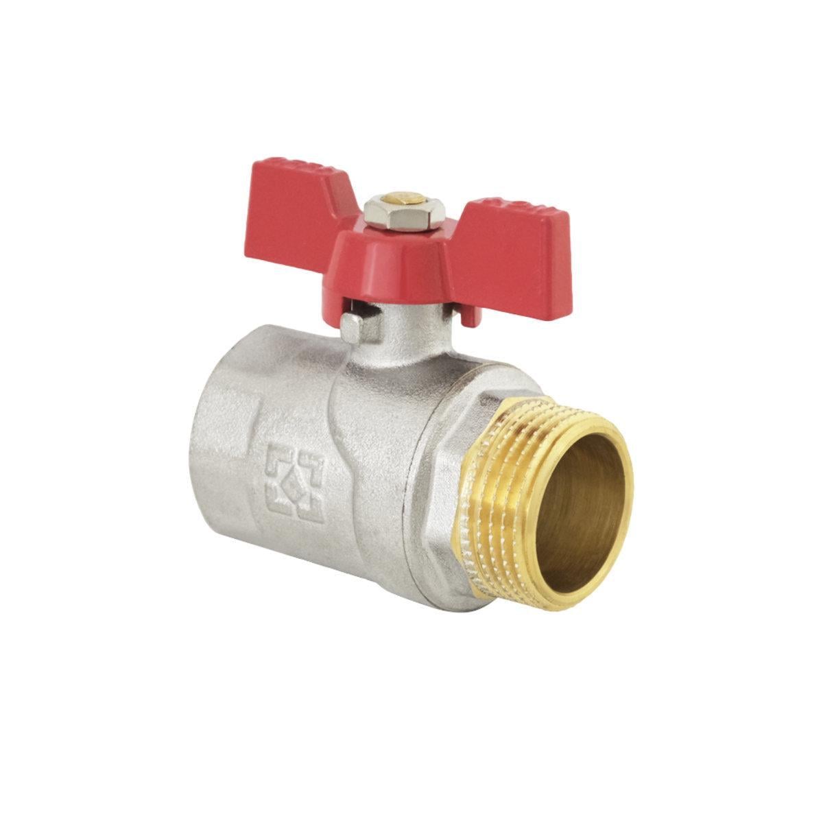 Кран шаровый Raftec PN40 НВ ручка 1" Red (39504)