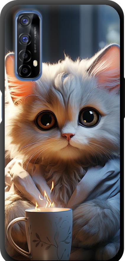 Чехол на Realme 7 White cat (5646b-2081-42517)