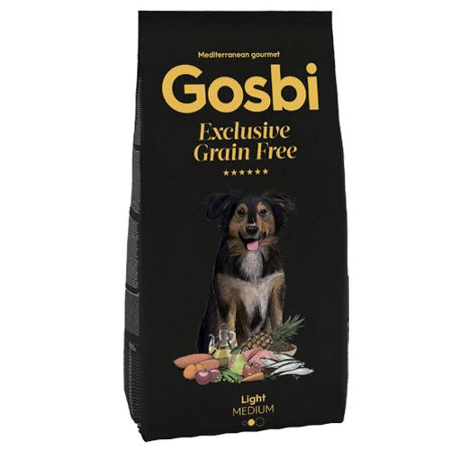 Сухой корм для взрослых собак средних и крупных пород Gosbi Exclusive Grain Free Light Medium 3762 Индейка/Белая рыба 3кг (10805)