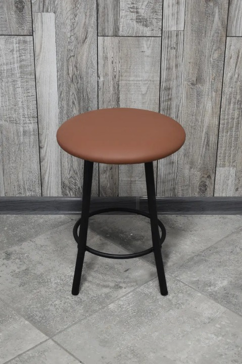 Табурет кухонний Муза металевий з м'яким сидінням 30х45 см Коричневий/Чорний (28374168)