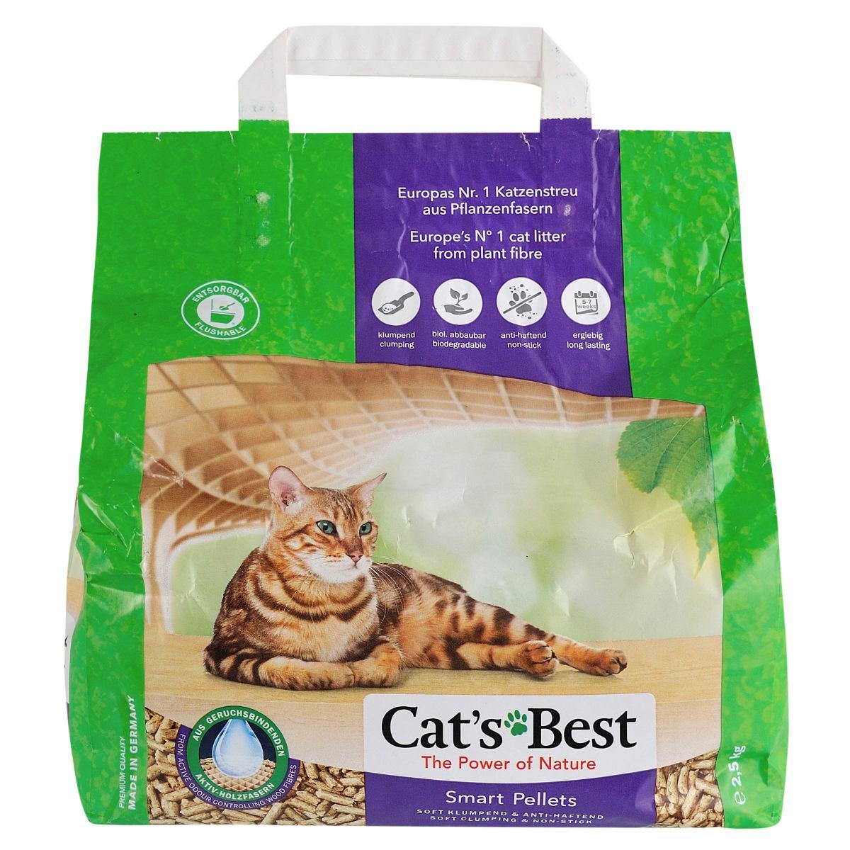 Наполнитель для кошачьего туалета древесный Cat's Best Smart Pellets 5 л/2,5 кг (1847376606)